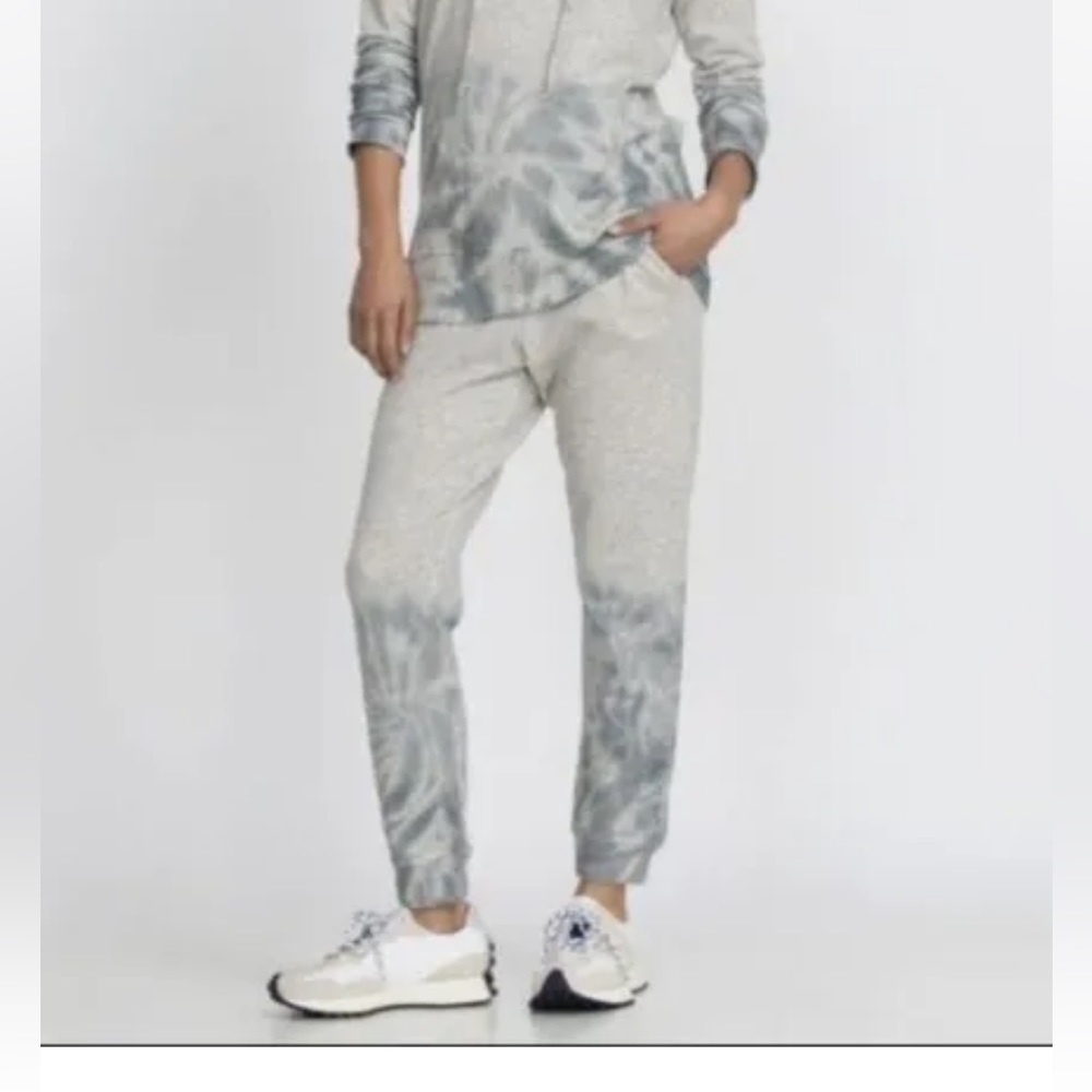 NWT Johnny Was Calme Mira $148 Lounge Joggers Tie Dye Sz XL Gray Blue